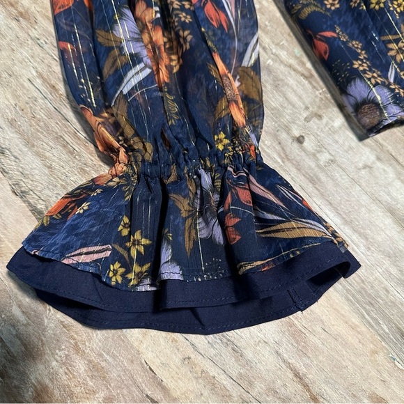 Anthro Mynah’s Reynu Taandon Cristy Crochet Blouse Floral Multicolor Boho XS NWT - Picture 5 of 11